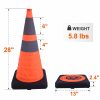 28Inch Collapsible Traffic Cone with Heavy Base Product dimensions